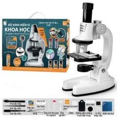 Kính Hiển Vi Khoa Học Cho Bé 1200X Hộp Lớn Kèm Bộ Phụ Kiện Thí Nghiệm