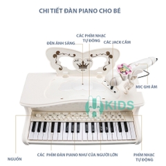 Đàn Piano Mini cho bé kèm mic thu âm, có kết nối điện thoại