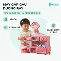 Máy Gắp Gấu 2in1 Kèm Đường Ray Bóng Lăn Cỡ Lớn