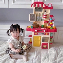 Bộ Đồ Chơi Nhà Bếp 48 Chi Tiết G792A Cho Bé – Bếp Cỡ Lớn 72cm, Vòi Nước, Phun Khói