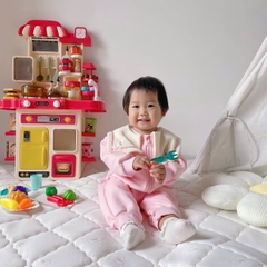 Bộ Đồ Chơi Nhà Bếp 48 Chi Tiết G792A Cho Bé – Bếp Cỡ Lớn 72cm, Vòi Nước, Phun Khói