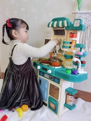 Bộ Đồ Chơi Nhà Bếp 48 Chi Tiết G792A Cho Bé – Bếp Cỡ Lớn 72cm, Vòi Nước, Phun Khói