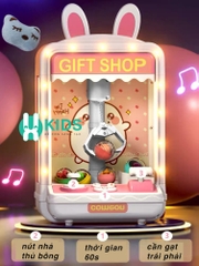 Đồ chơi máy gắp gấu bông cỡ lớn phiên bản mới có đèn LED nhạc vui nhộn, đếm thời gian kèm sẵn 10 thú bông 10 bóng cho bé