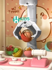 Đồ chơi máy gắp gấu bông cỡ lớn phiên bản mới có đèn LED nhạc vui nhộn, đếm thời gian kèm sẵn 10 thú bông 10 bóng cho bé