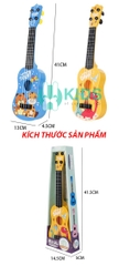 Đàn guitar mini cho bé, đàn ukulele cho trẻ em học tập âm nhạc có hộp đẹp tiếng anh