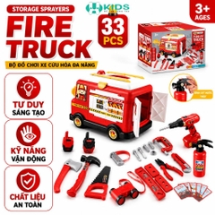 Xe Cứu Hỏa Đồ Chơi 33 Chi Tiết Kèm Bộ Dụng Cụ Sửa Chữa – Mã H356A