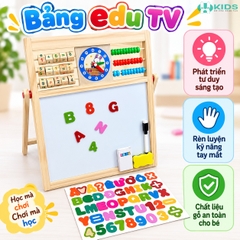 Bảng Học Đa Năng Cho Bé Edu TV – Bảng Viết Gỗ Kèm Bàn Tính