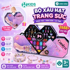 Bộ Xâu Hạt Trang Sức 2688 Chi Tiết Hộp Trái Tim Cho Bé
