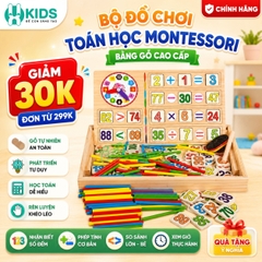 Bộ Đồ Chơi Toán Học Montessori Bằng Gỗ 1-100 Cho Bé