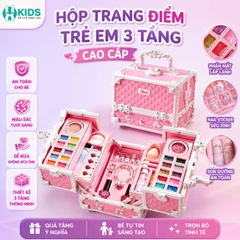 Hộp Trang Điểm Trẻ Em 3 Tầng Cao Cấp – Bộ Đồ Chơi Trang Điểm Công Chúa Có Vali Xách Tay Nhiều Món