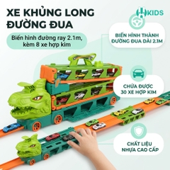 Xe Khủng Long Biến Hình Đường Đua 2.1M Kèm 8 Xe Hợp Kim