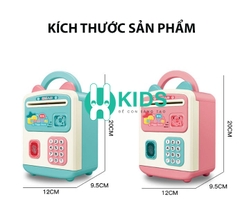 Két sắt mini cho bé mở khoá bằng vân tay, nhận dạng khuôn mặt hình chú mèo