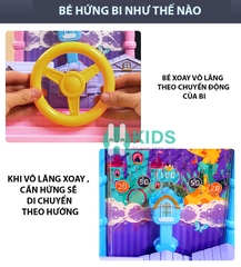 Đồ chơi hứng bi kích thước lớn gắn vô lăng ô tô có đèn nhạc vui tai