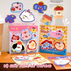 Bộ Giấy Note Hoạt Hình Dễ Thương Nhiều Mẫu