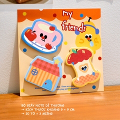 Bộ Giấy Note Hoạt Hình Dễ Thương Nhiều Mẫu