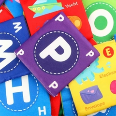 Bộ 26 Thẻ Vải 2 Mặt Chữ Cái A–Z Kèm Túi Đựng Cho Bé LT5978
