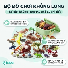 Bộ Đồ Chơi Mô Hình Khủng Long 52 Chi Tiết Kèm Hộp Đựng