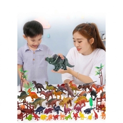Bộ Đồ Chơi Mô Hình Khủng Long 52 Chi Tiết Kèm Hộp Đựng
