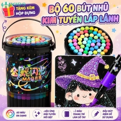 Bộ Màu Nhũ Kim Tuyến, Màu Gaga Baby – Hộp Vali Đa Năng Có Bảng Vẽ Gấp Gọn Cho Bé Học Vẽ Sáng Tạo | Xkids