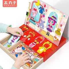 Bộ Đồ Chơi Gỗ Nam Châm Thay Trang Phục Công Chúa (Hộp Ngăn Kéo) - XKIDS