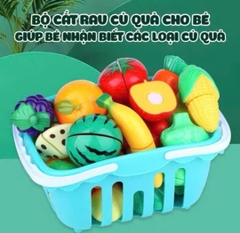 Bộ Đồ Chơi Cắt Rau Củ Quả 30 Món Kèm Giỏ NX218-30 Cho Bé
