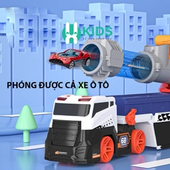 Đồ chơi ô tô tải vận chuyển cỡ lớn có nòng bắn bóng