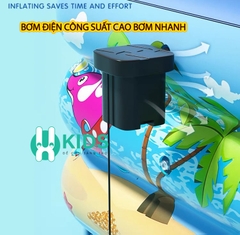 Bể bơi thành cao 3 tầng cao cấp cỡ lớn tới 2m6, hồ bơi phao bơm hơi điện dày dặn, đáy chống trơn trượt an toàn cho bé