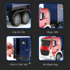 Xe Container Điều Khiển Từ Xa Cỡ Lớn Có Đèn Tỷ Lệ 1:24