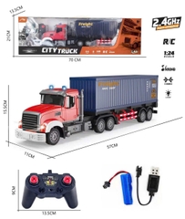 Xe Container Điều Khiển Từ Xa Cỡ Lớn Có Đèn Tỷ Lệ 1:24