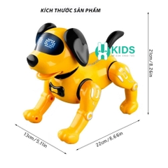 Đồ chơi chó robot điều khiển từ xa kèm pin sạc có sủa gáy, phát giọng nói đối thoại, nhảy múa thông minh cho bé
