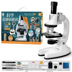 Kính Hiển Vi Khoa Học Cho Bé 1200X Hộp Lớn Kèm Bộ Phụ Kiện Thí Nghiệm