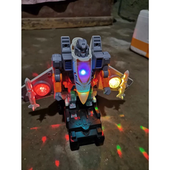 Máy Bay Biến Hình Robot 2 Trong 1 Cho Bé – Tự Động Biến Hình, Đèn LED Và Âm Thanh