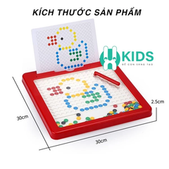 Bảng Vẽ Xếp Hình Nam Châm Cho Bé 30x30cm – Ghép Hạt Theo Mẫu, Rèn Tư Duy Sáng Tạo