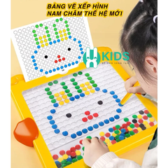 Bảng Vẽ Xếp Hình Nam Châm Cho Bé 30x30cm – Ghép Hạt Theo Mẫu, Rèn Tư Duy Sáng Tạo