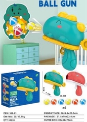 Đồ chơi súng bắn bóng nhựa dính hình khủng long cute kèm bảng phi tiêu tính điểm vui nhộn giải trí giảm stress cho bé