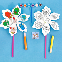 Bộ Chong Chóng Tô Màu Sáng Tạo DIY Cho Bé