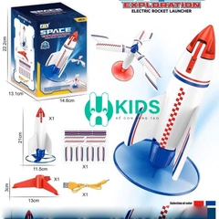 Đồ chơi bệ phóng tên lửa máy bay có thể xoay vòng xoè cánh có đèn vui nhộn