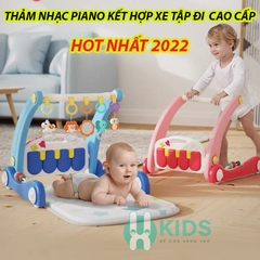 Thảm nhạc nằm chơi kết hợp xe tập đi đa năng 2in1