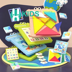 Bảng Xếp Hình Ghép Tranh Trượt Số Puzzle Cho Bé