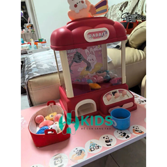 Máy Gắp Thú Bông Mini Cỡ Lớn Cao 42cm Thỏ Cầu Vồng Cho Bé