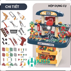 Đồ Chơi Lắp Ráp Ốc Vít Trẻ Em, Hộp Dụng Cụ Sửa Chữa Kĩ Sư Di Động