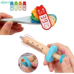 Bộ Đồ Chơi Bác Sĩ Bằng Gỗ Cho Bé, Dụng Cụ Khám Bệnh Nhập Vai Từ 36 Tháng