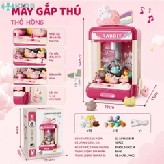 Máy Gắp Thú Bông Mini Cỡ Lớn Cao 42cm Thỏ Cầu Vồng Cho Bé