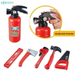 Xe Cứu Hỏa Đồ Chơi Có Nhạc Đèn, Bộ Dụng Cụ Sửa Chữa Nhập Vai Lính Cứu Hỏa 33 Chi Tiết