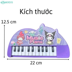 Đàn Piano Điện Tử Kuromi 22 Phím, Đàn Organ Mini Phát Nhạc Cho Bé Từ 3 Tuổi