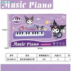 Đàn Piano Điện Tử Kuromi 22 Phím, Đàn Organ Mini Phát Nhạc Cho Bé Từ 3 Tuổi
