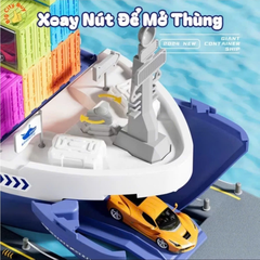 Tàu Chở Ô Tô Cỡ Lớn Kèm 12 Xe Con, Có Cần Cẩu Container Và Khoang Đựng Xe