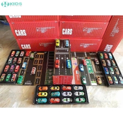 Hộp 48 Xe Ô Tô Hợp Kim, Vali Container Kèm Thảm Đường Đua Và Bãi Đỗ Xe Cho Bé