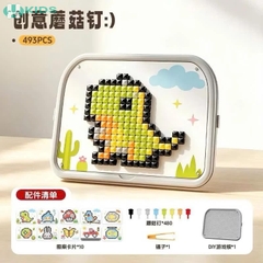 Bộ Xếp Hình Hạt Nấm Sáng Tạo 3D Puzzle 493 Chi Tiết Cho Bé