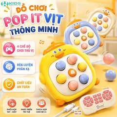 Đồ Chơi Đập Chuột Bấm Tay Hình Vịt, Trò Chơi Phản Xạ Giảm Căng Thẳng Mini